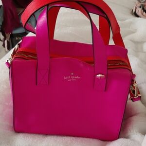 Kate Spade Pink Satchel Bag with Structured Design